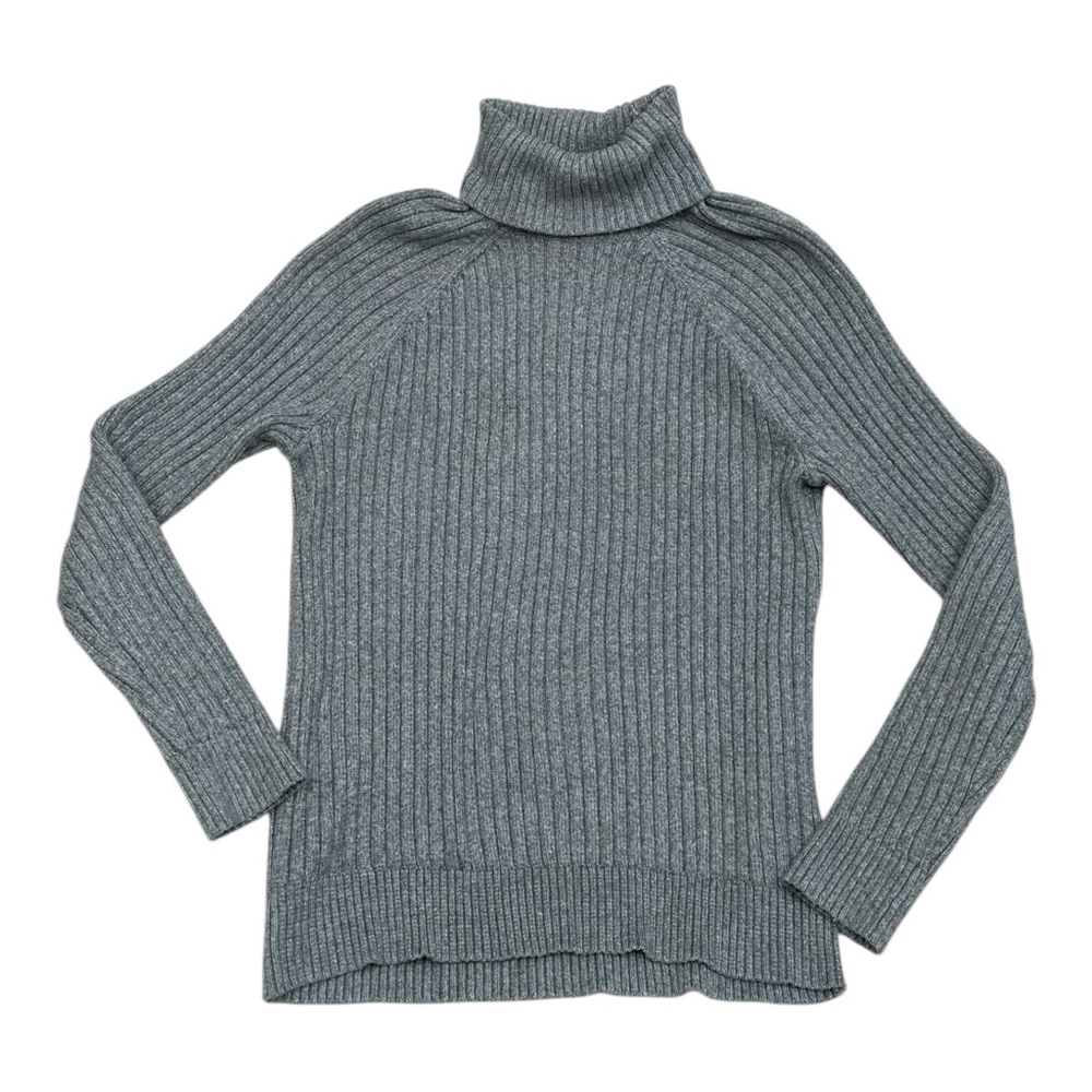 Express Grey Ribbed Turtleneck Sweater - Size Large